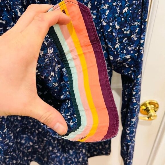 Paul Smith Current Blue White Floral AOP Cotton Mens Button Front Size 16.5 - Picture 10 of 16